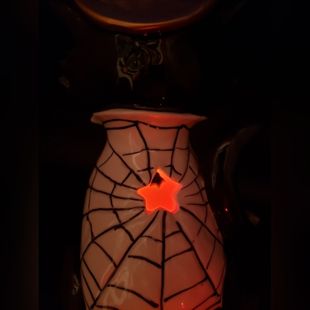 Blue Sky Clayworks BLACK CAT WITCH MAGICAL WARLOCK Tealight Candle House Decor - Picture 11 of 16